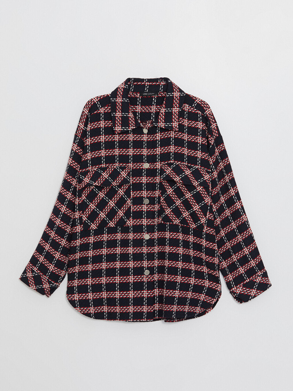 Patterned Oversize Women's Lumberjack Shirt Jacket