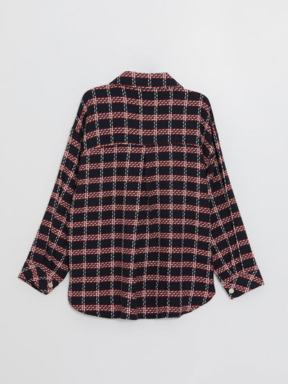 Patterned Oversize Women's Lumberjack Shirt Jacket