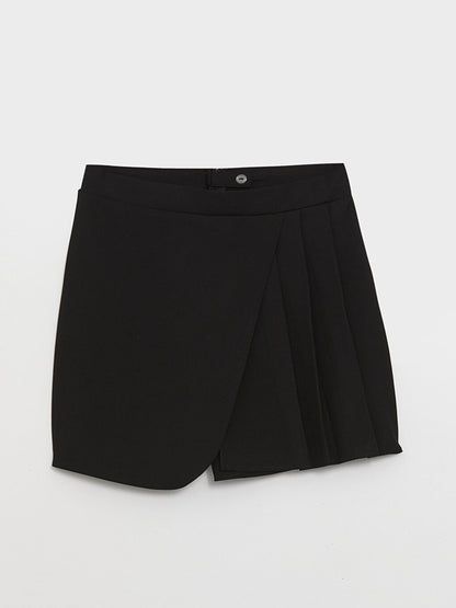 Women's Elastic Waist Straight Shorts Skirt