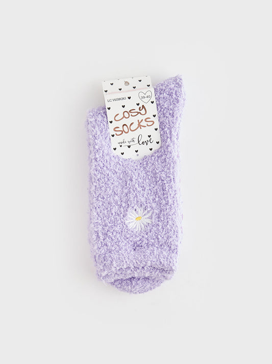 Embroidered Women's Home Socks