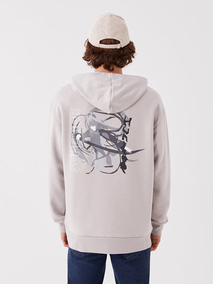 Long Sleeve Printed Men's Hoodie