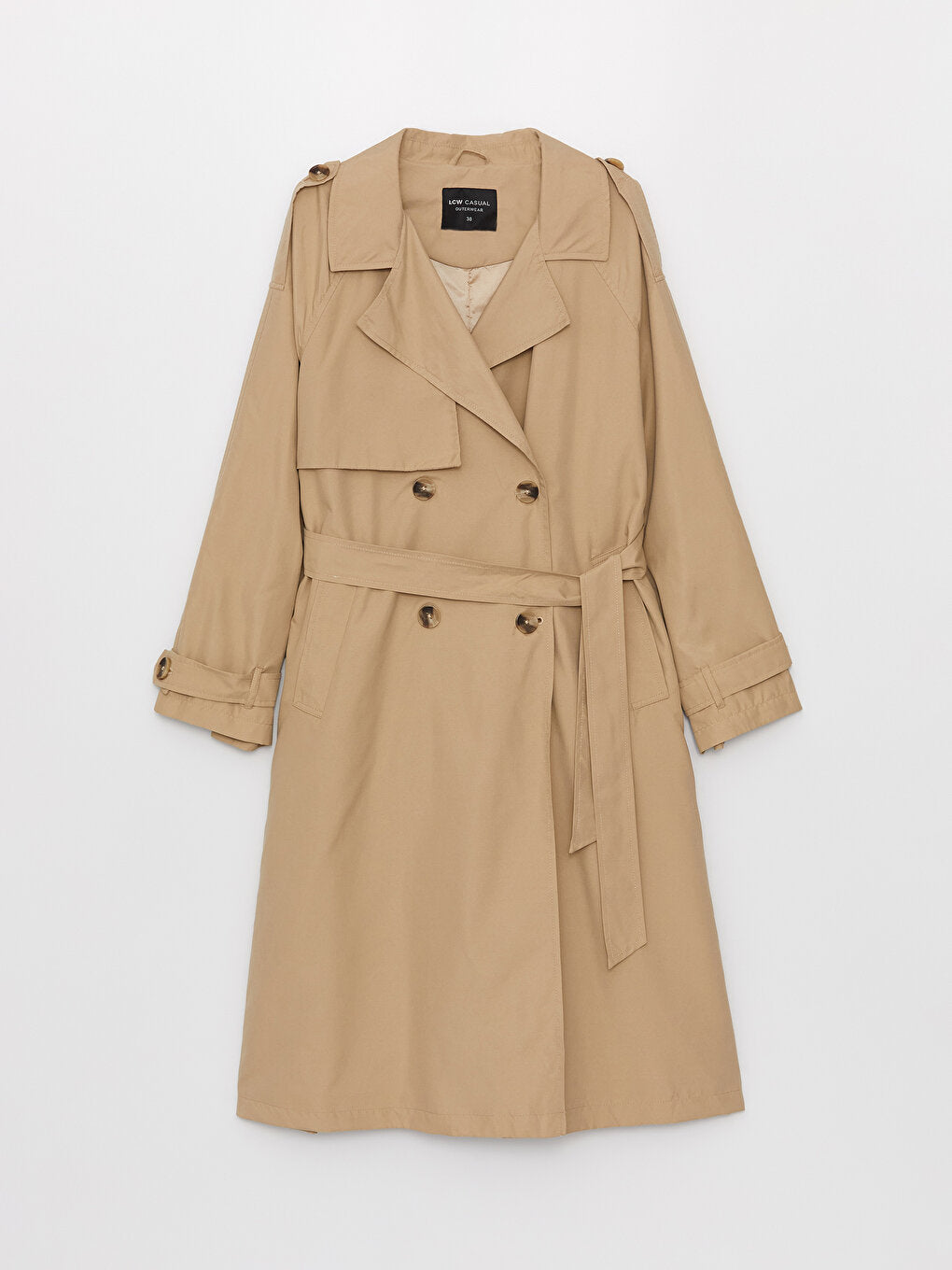 Jacket Collar Plain Oversize Women's Trench Coat