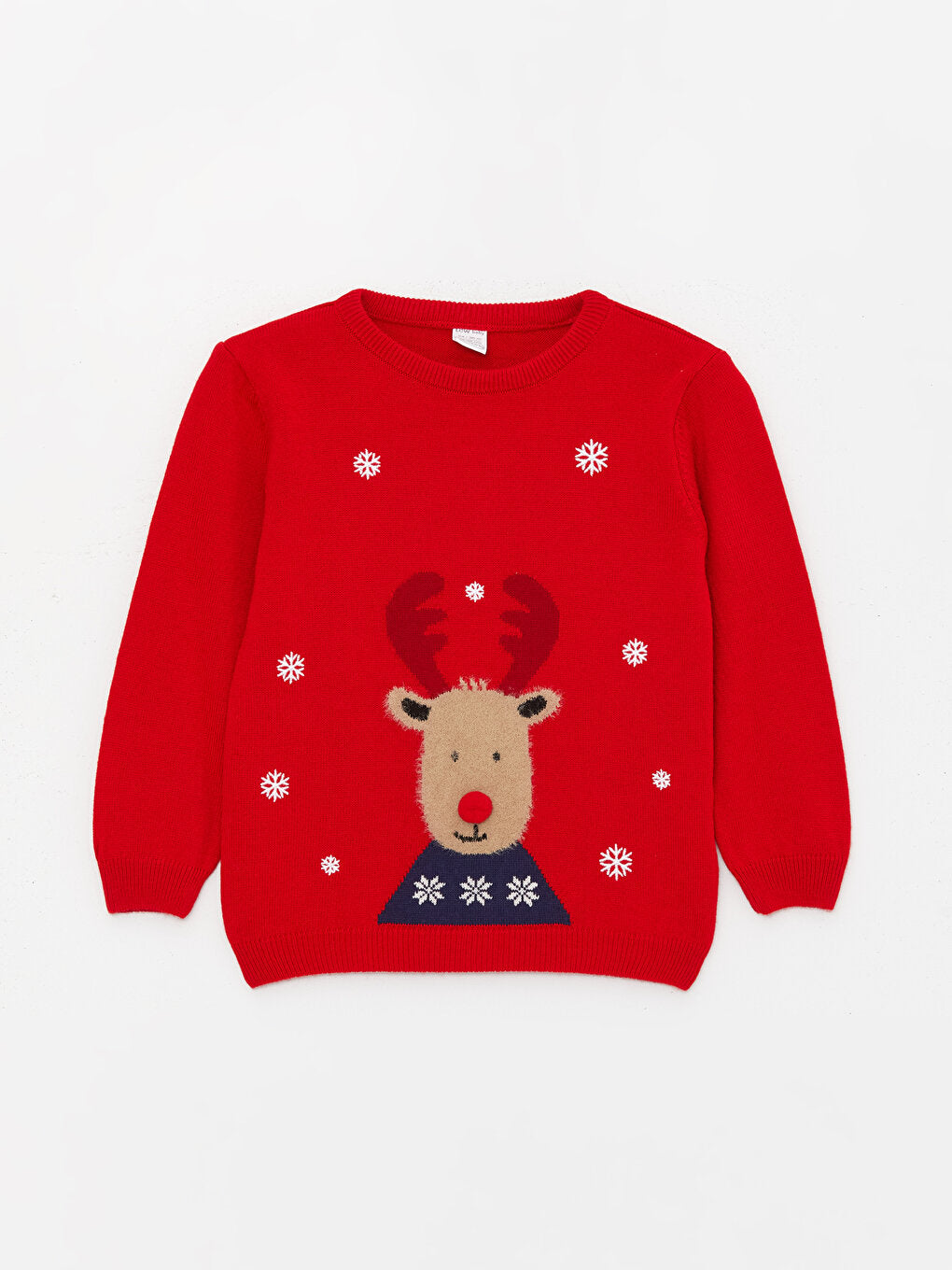 Crew Neck Long Sleeve New Year's Themed Baby Boy Knitwear Sweater