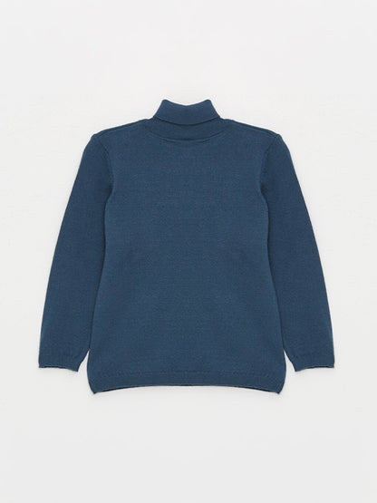 Turtleneck Basic Baby Boy Knitwear Sweater