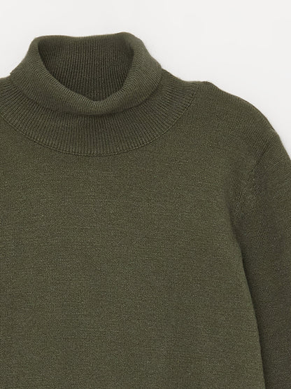 Turtleneck Basic Baby Boy Knitwear Sweater