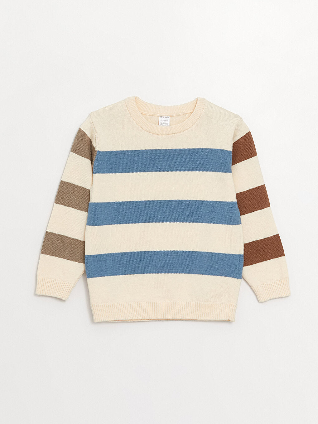 Crew Neck Striped Baby Boy Knitwear Sweater