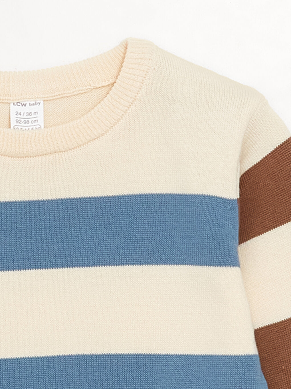 Crew Neck Striped Baby Boy Knitwear Sweater