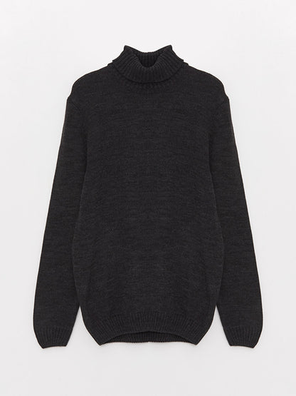 Turtleneck Long Sleeve Men's Knitwear Sweater