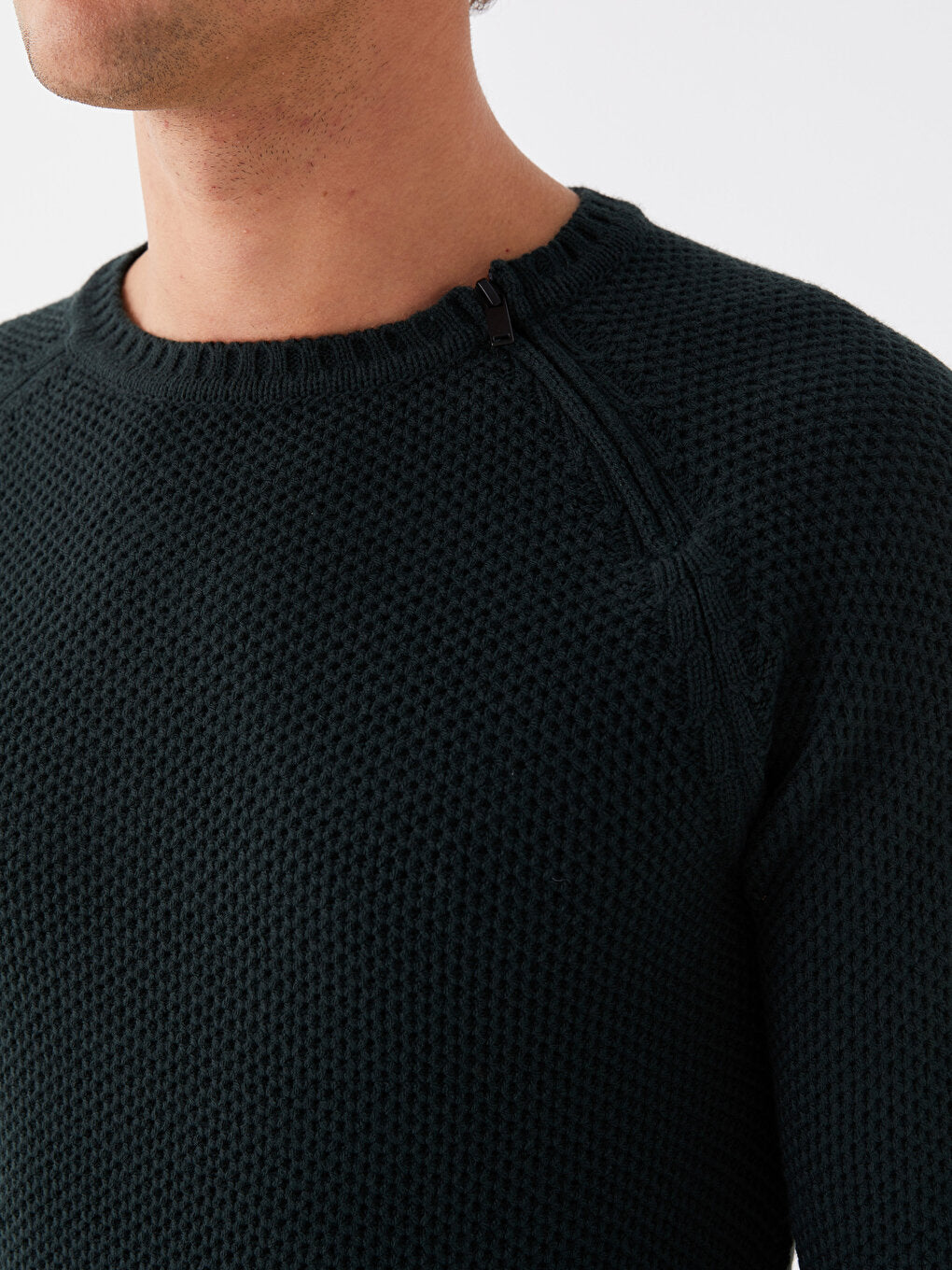 Crew Neck Long Sleeve Men's Knitwear Sweater