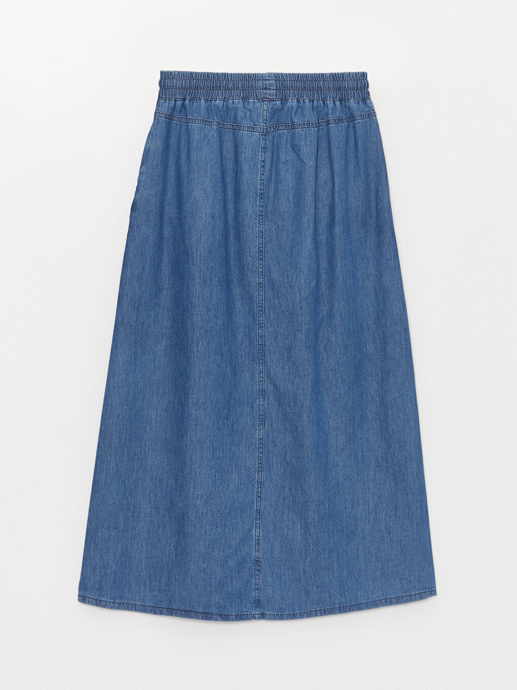 Women's Elastic Waist Straight Jean Skirt