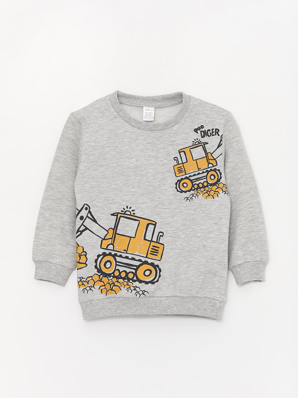 Crew Neck Long Sleeve Printed Baby Boy Sweatshirt and Trousers 2-Piece Set