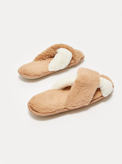 Cross-Strapped Women's House Slippers