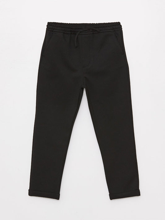 Slim Fit Boy's Trousers with Elastic Waist