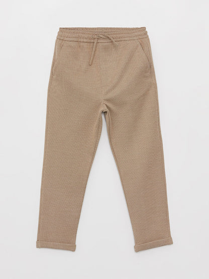 Slim Fit Boy's Trousers with Elastic Waist