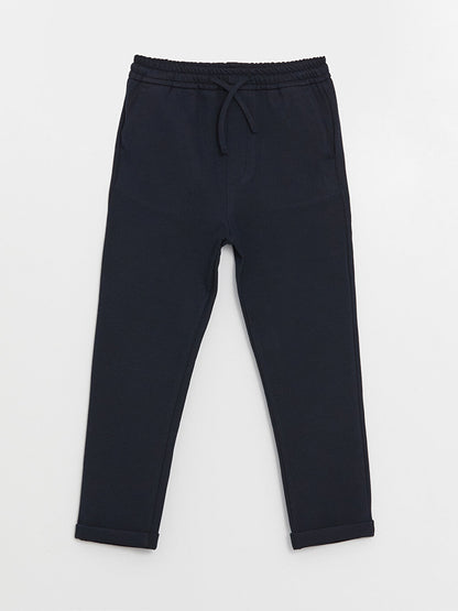 Slim Fit Boy's Trousers with Elastic Waist