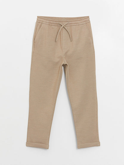 Slim Fit Boy's Trousers with Elastic Waist