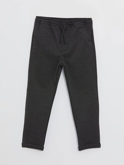 Slim Fit Boy's Trousers with Elastic Waist