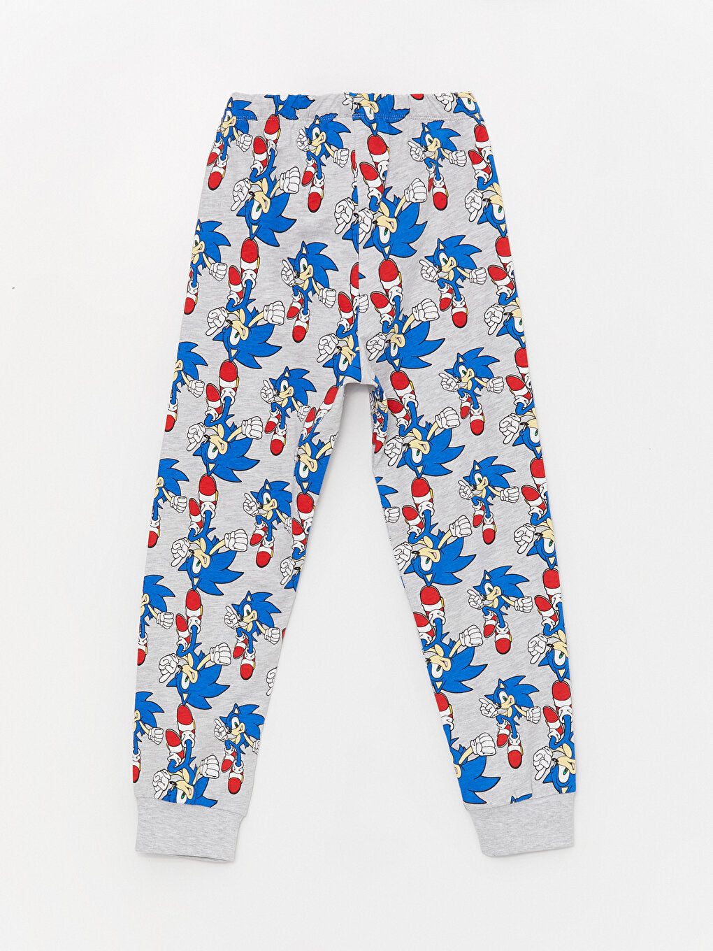 Crew Neck Sonic Printed Long Sleeve Boys' Pajama Set