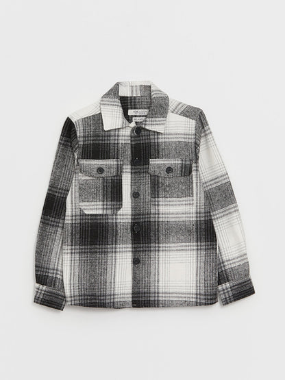 Comfortable Fit Plaid Boy's Shirt Jacket