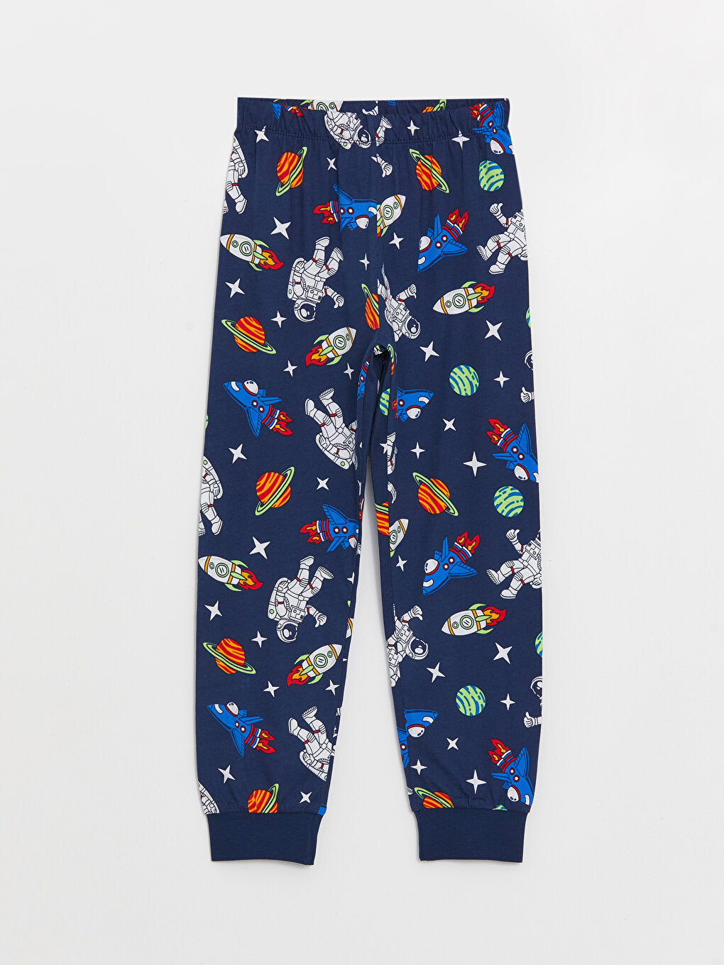 Crew Neck Printed Short Sleeve Boys' Pajama Set