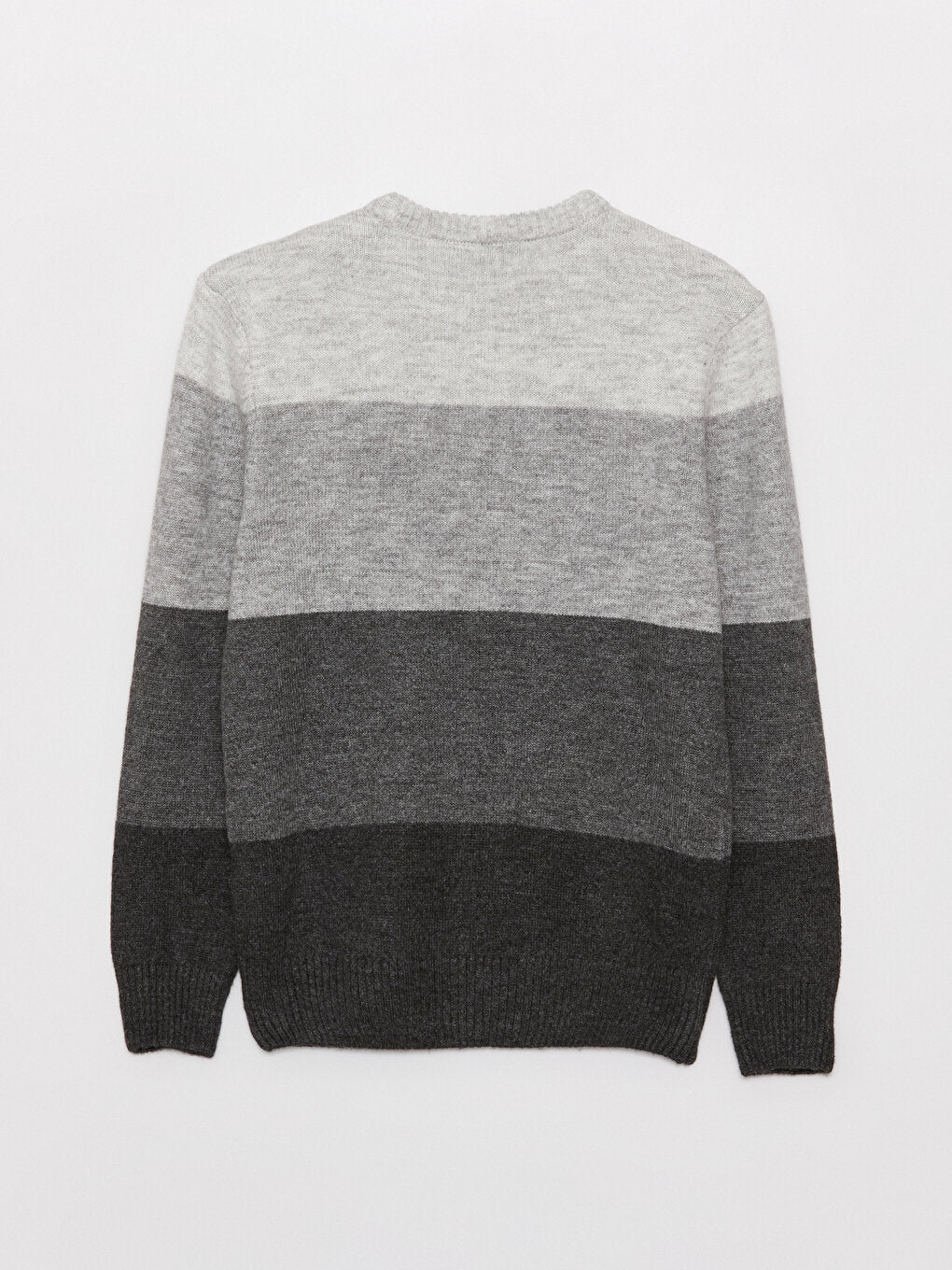 Crew Neck Long Sleeve Color Block Men's Knitwear Sweater