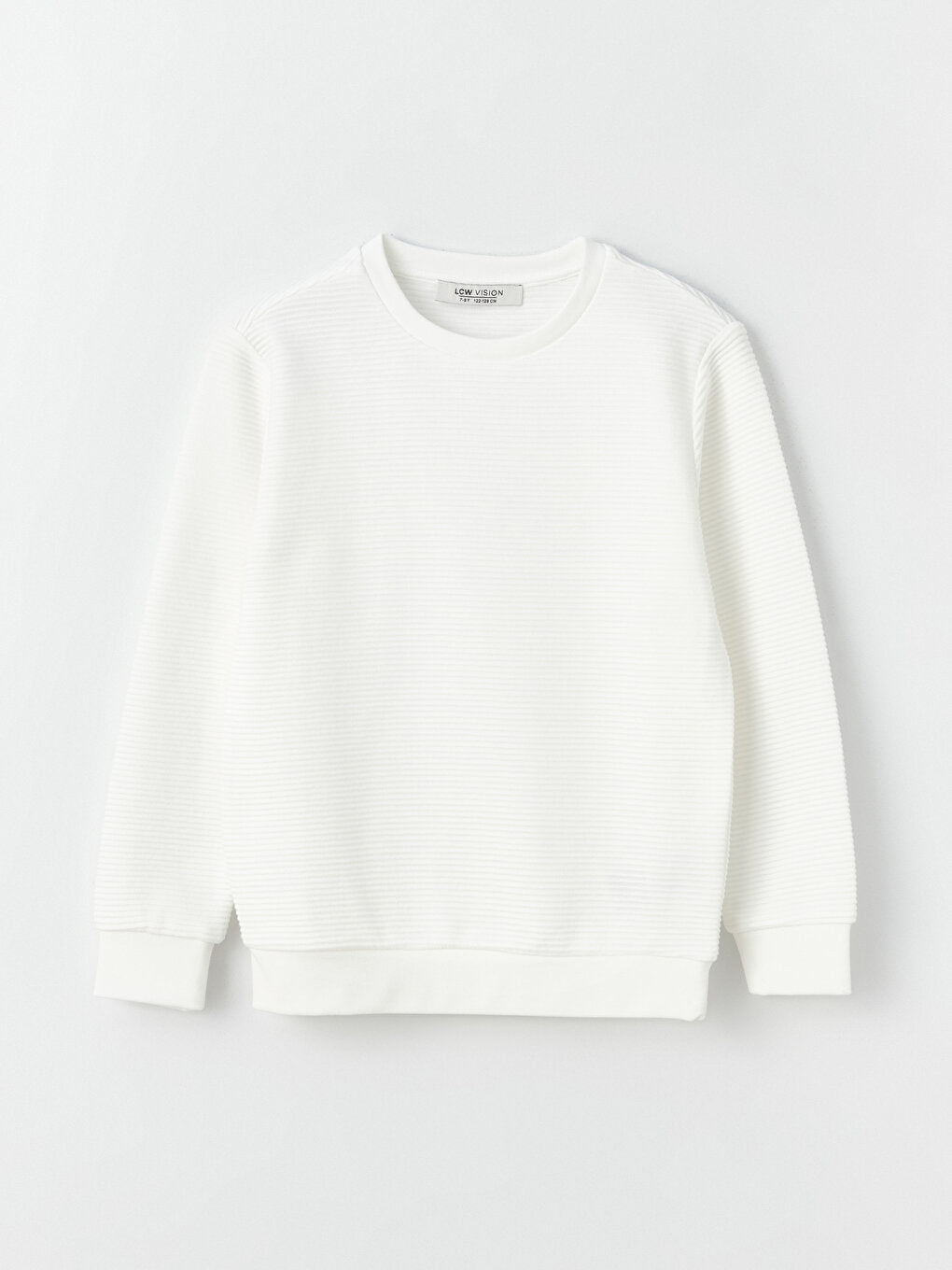 Crew Neck Basic Long Sleeve Boy's Sweatshirt