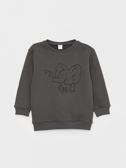 Crew Neck Printed Baby Boy Sweatshirt