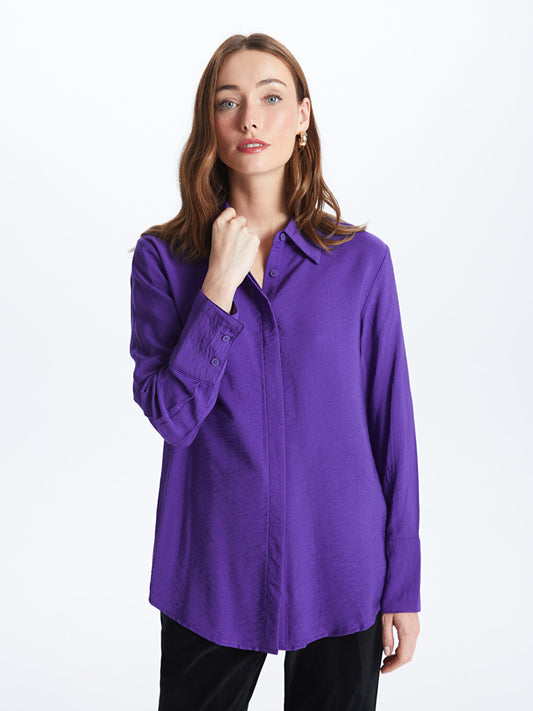 Plain Long Sleeve Women's Shirt