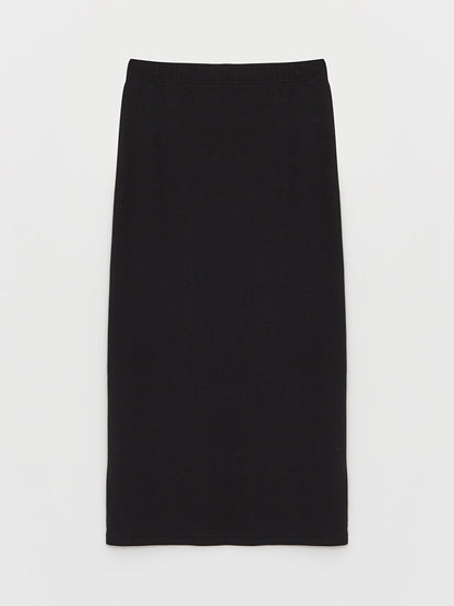 Women's Elastic Waist Straight Skirt