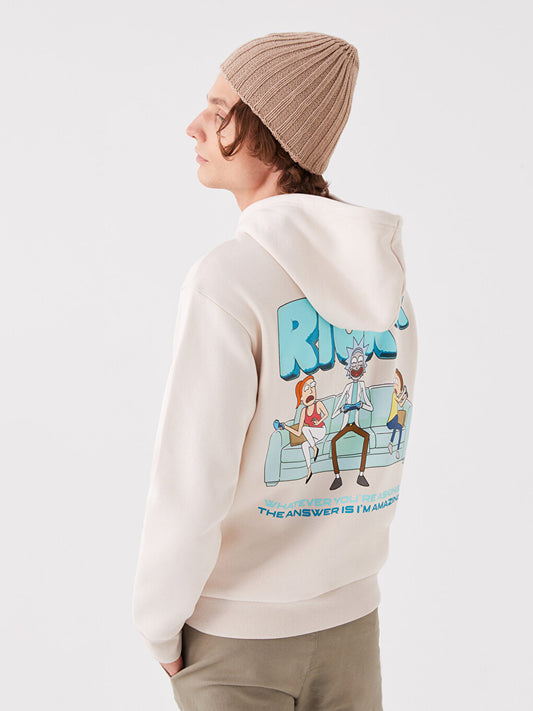 Long Sleeve Rick and Morty Printed Men's Hoodie