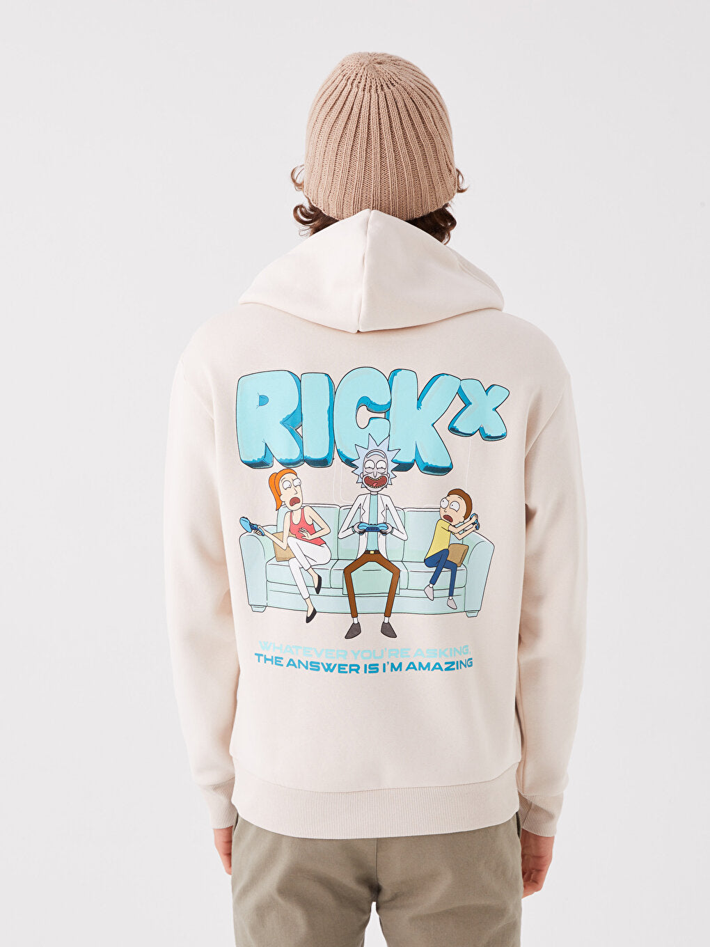 Long Sleeve Rick and Morty Printed Men's Hoodie