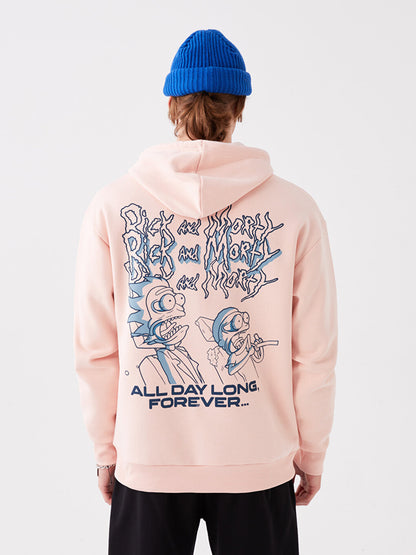 Long Sleeve Rick and Morty Printed Men's Hoodie