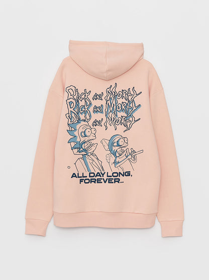 Long Sleeve Rick and Morty Printed Men's Hoodie