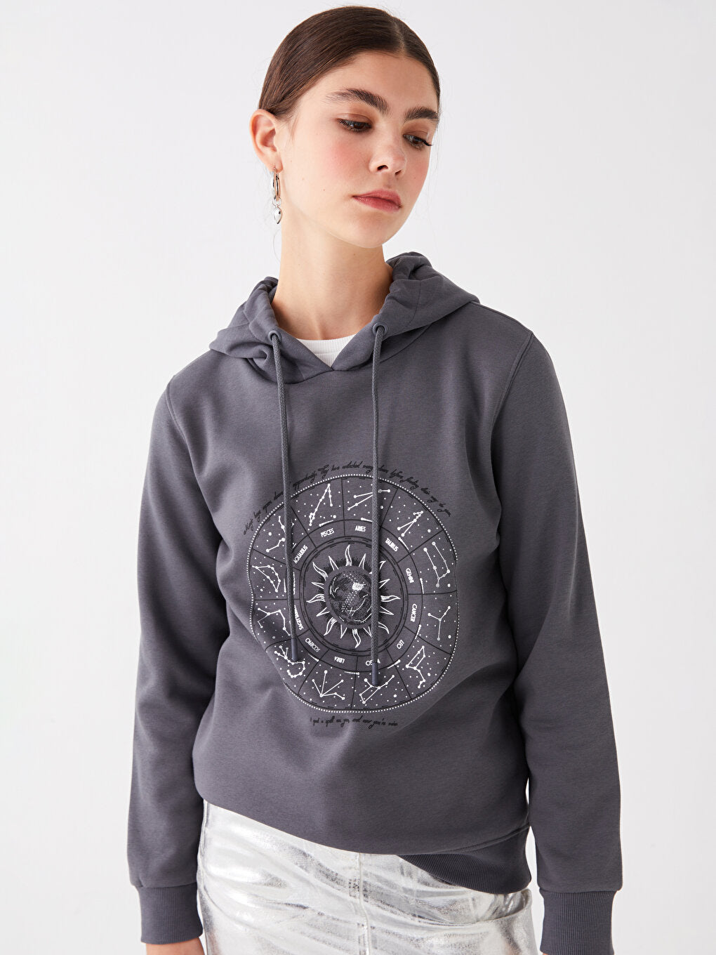 Printed Long Sleeve Women's Hoodie