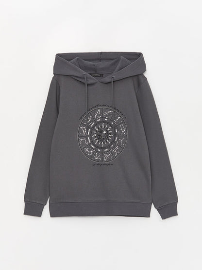 Printed Long Sleeve Women's Hoodie