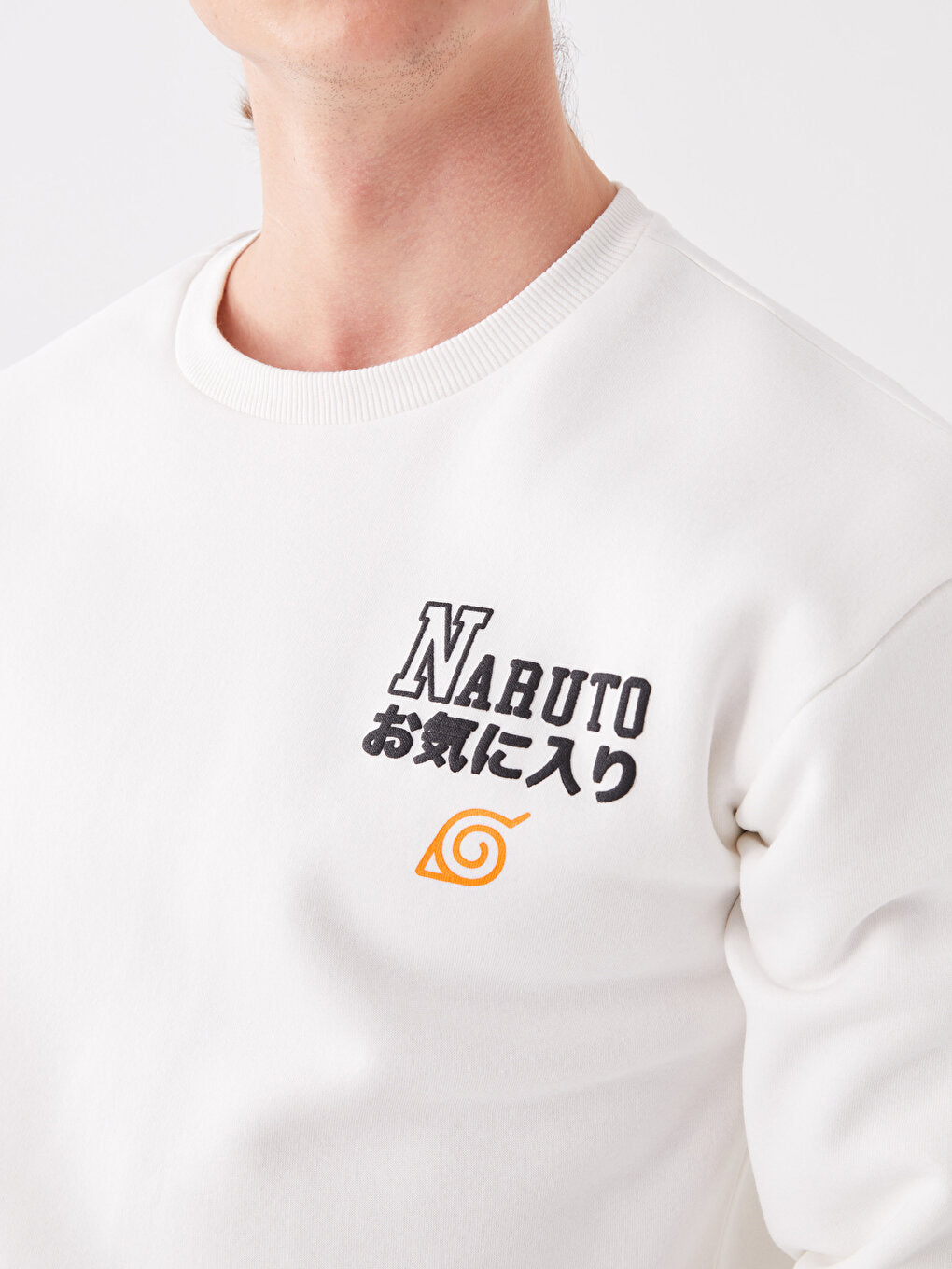 Crew Neck Long Sleeve Naruto Printed Men's Sweatshirt