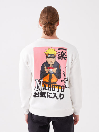 Crew Neck Long Sleeve Naruto Printed Men's Sweatshirt