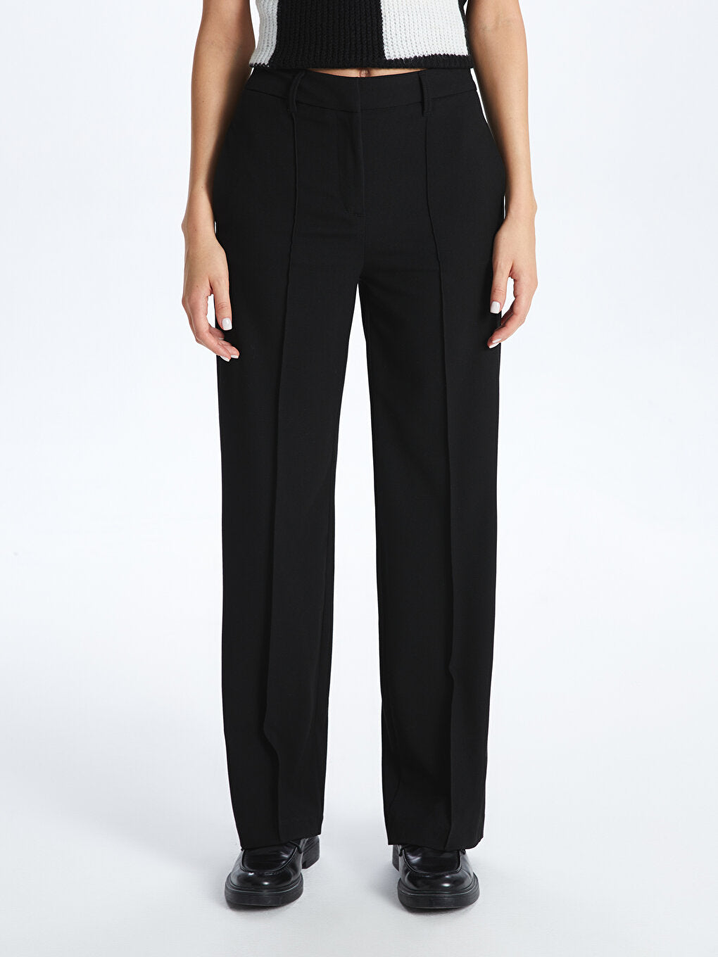 Standard Fit Straight Wide Leg Women's Trousers