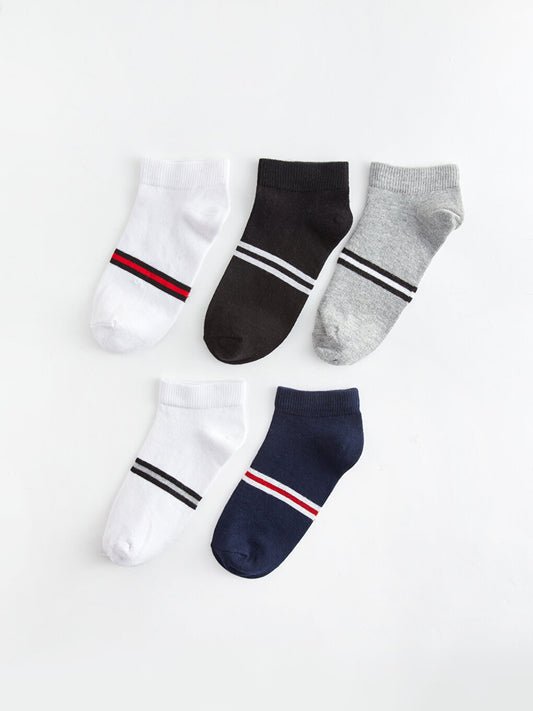 Striped Boy's Booties Socks 5-pack