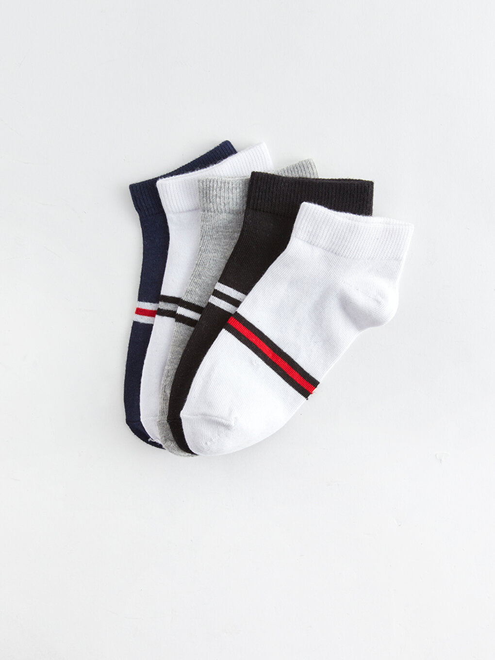 Striped Boy's Booties Socks 5-pack