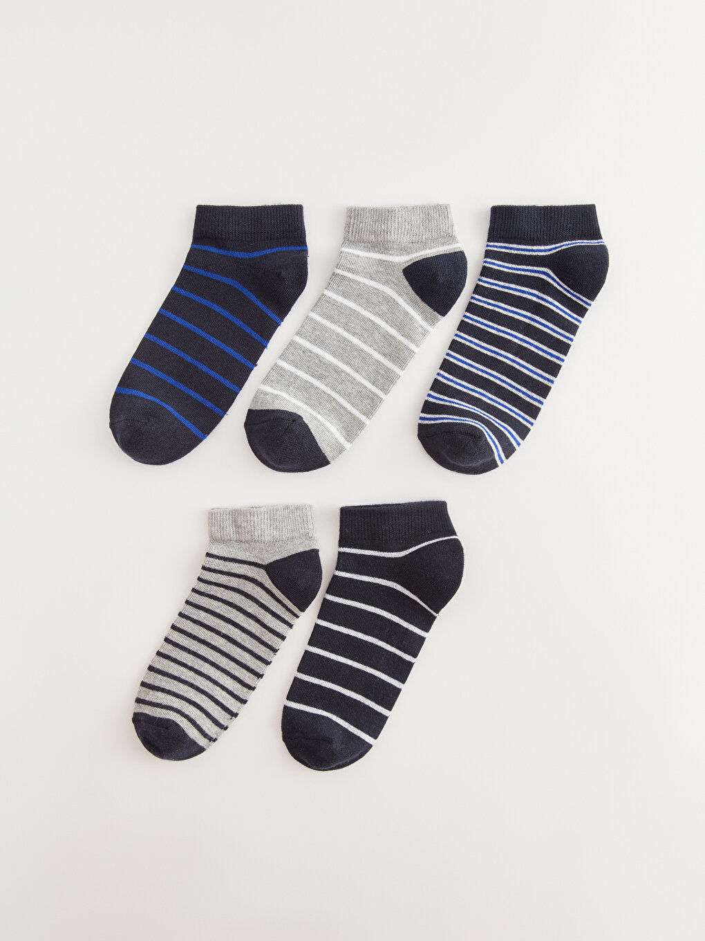 Striped Boy's Booties Socks 5-pack