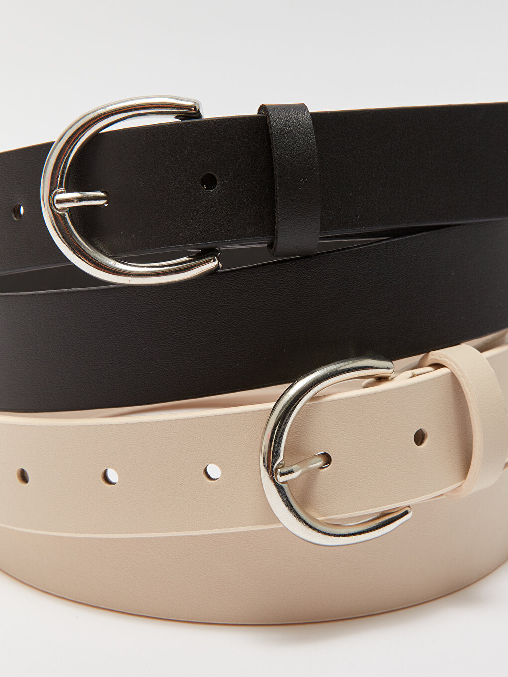 Women's Leather Look Belt 2 pcs