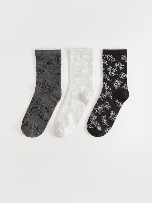 Patterned Women's Socks 3 Pack