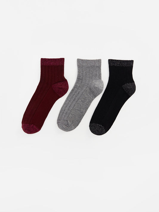 Self Patterned Women's Socks Pack of 3