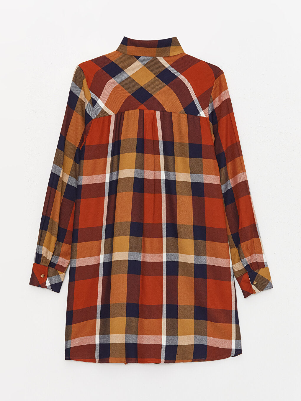 Plaid Long Sleeve Women's Shirt Tunic