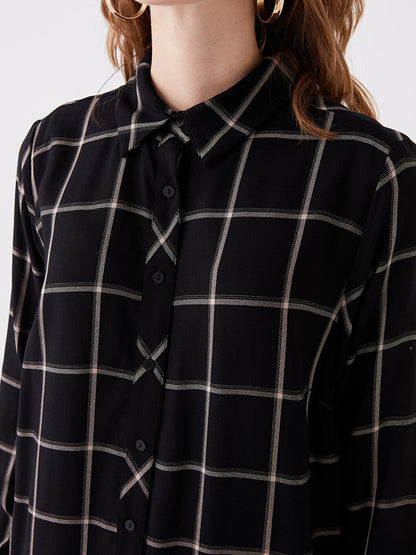 Plaid Long Sleeve Women's Shirt Tunic