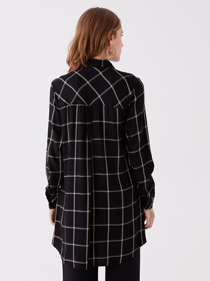 Plaid Long Sleeve Women's Shirt Tunic