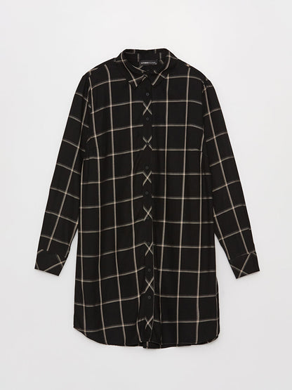 Plaid Long Sleeve Women's Shirt Tunic