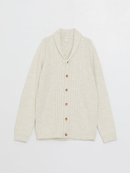 Shawl Collar Boy's Knitwear Cardigan