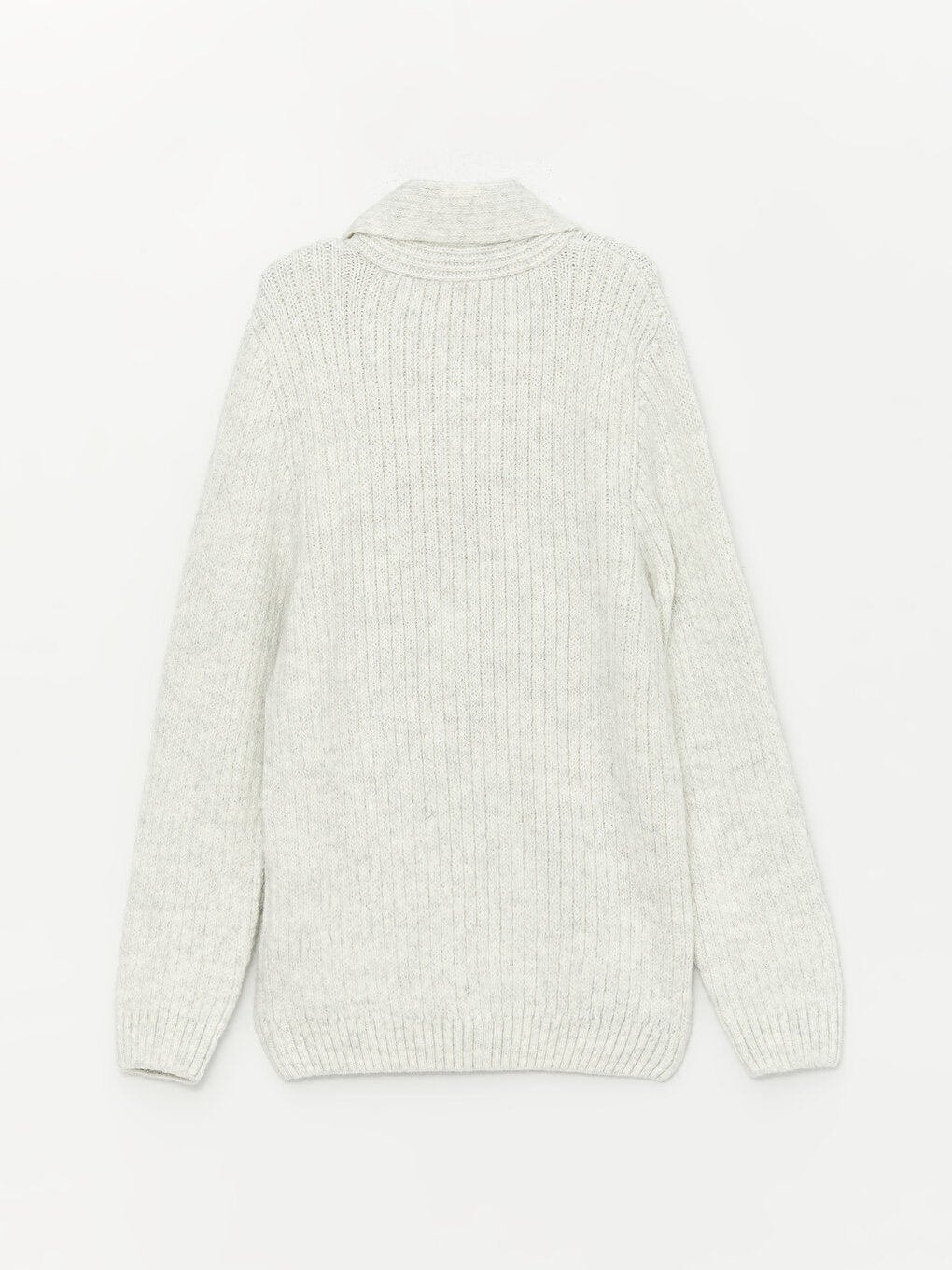 Shawl Collar Self-Patterned Boy's Knitwear Sweater